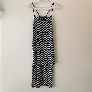 Chevron high low summer dress